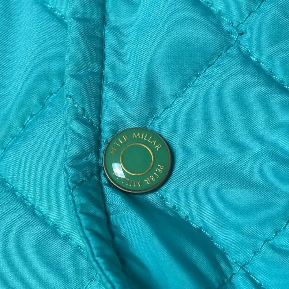 Peter Millar Womens Vintage Turquoise Quilted Golf Quiet Luxe Vest Large EUC - Picture 7 of 7